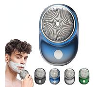2023 nuovo potente rasoio tempesta per uomo lavabile mini rasoio portatile mini rasoio ricaricabile USB rasoio elettrico tasca portatile rasoio elettrico regali per la festa del papà (blu)