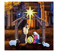 2023 Nuovo Set di presepe for Esterni, presepe for Esterni Stampato Decorazione Natalizia, Set for presepe di Natale Resistente alle intemperie for Esterni, Cortili, Prati (Size : L)