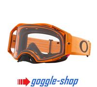 Oakley Airbrake Clear Occhiali da motocross, nero-arancione