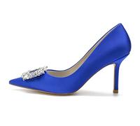 2023 Primavera Super High 8.5cm Tacchi a Spillo Décolleté Scarpe da Donna Punta a Punta Ufficio Tacchi Alti Décolleté Donna Sexy Scarpe da Sposa per Feste,Royal Blue,38 EU