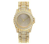 2023 Reloj Mujer Popolare Oro Giallo Tutto Diamante In Acciaio Inossidabile Orologio Da Donna