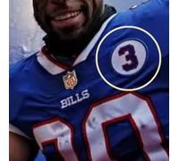 2023 Stagione AFC EAST BUFFALO BILLS ⭐Damar Hamlin⭐ Toppa Termoadesiva: Numero 3