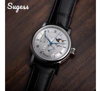 2023 Sugess Watch of Men Automatic Mechanical Moon-Phase orologi da polso Power riservato Sapphire waterproof Tianjin Movement