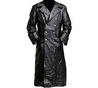 2023 Trench lungo Uomo in Pell Casual Cappotti Autunno Inverno Giacca da motociclista Cappotto Invernale A Maniche Lunghe con Collo a Bavero Slim Fit in Similpelle per Il Tempo Libero Giacca Classica