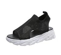 2023 Upgrade Summer Washable Slingback Ortopedico Slide Sandali Sportivi, Mesh Morbida Suola Fashion Scarpe da Donna, Sandali Lavabili Estivi per Le Donne,Nero,US8/EU40