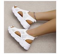 2023 Upgrade Summer Washable Slingback Ortopedico Slide Sandali Sportivi, Mesh Morbida Suola Fashion Scarpe da Donna, Sandali Lavabili Estivi per Le Donne,Bianca,US8/EU40