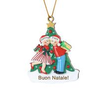 2024 2025 Addobbi l'albero di Natale con 2-5 Nomi Decorazioni per l'albero di Natale Personalizzate Ciondoli e Pendenti Natalizi (B-2 Nomi)