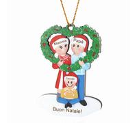 2024 2025 Addobbi l'albero di Natale con 2-5 Nomi Decorazioni per l'albero di Natale Personalizzate Ciondoli e Pendenti Natalizi (A-3 Nomi)