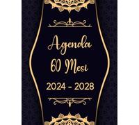 2024-2028 Agenda 60 Mesi: Pianificatore Mensile 2024 2028 | 5 Anni dal 01/01/2024 al 31/12/2028 | 2 Pagine = 1 Mese | Giorni Festivi | Formato Grande A4 | 160 Pagine