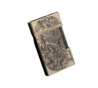 2024 Accenditore con quadrante laterale, Accendino a vibrazione, Gadget a gas ricaricabile con fiamma morbida regolabile, Accendino for sigari in metallo brillante con pietra focaia a gas butano, Rega