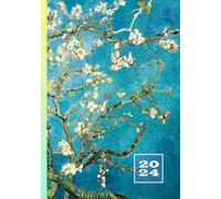 2024: Agenda Settimanale | Formato A5 Tascabile 14,8 x 21 cm | 1 Settimana Su 2 Pagine | 12 Mesi Weekly Planner | Diario Giornaliero | Calendario ... | Vincent Van Gogh Ramo di mandorlo in fiore