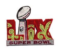 2024 Chiefs Vs.Eagles Super Ciotola 59 Lix ⭐ Embroidery-Fabric ⭐ Ferro / Toppa