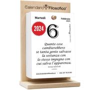 2024 Con Supporto in Legno, Il Primo E L'Originale Da Tavolo Con 365 Giorni Di F