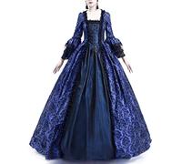 2024 Costume Medievale Donna Vestito Medievale Donna Halloween Abito Medievale Donna Vestiti Medievali Donna Taglie Forti Rinascimento Donna Abbigliamento Steampunk Gotico Vintage Manica Lunga Abiti