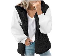 2024 Gilet Termici da Donna - Caldo Felpato Morbido Cardigan Senza Maniche Autunnale Vests Giubbotto Peluche Termica Leggero Panciotto con Tasche Morbide con Tasche in Peluche Vest Senza Maniche