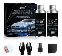 2024 Graphene Ceramic Coating - Rivestimento in ceramica 12H per auto, protezione da 10+ anni, ultra lucido ed estremamente idrofobico, lucidante per auto, nano-sigillante per auto in ceramica