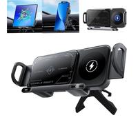 2024 High Intelligent Mobile Phone/Pad Holder,Wireless Car Charger Fast Charging Phone Holder,2 in 1 Auto Rotating Phone Holder,Magnetic Phone Holder for Car,Can Be Used for Foldable Phones (Black)