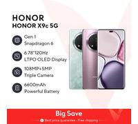 Versione globale HONOR X9c 5G 6.78 "120Hz schermo curvo 108MP Triple camera 6600mAh batteria Jade Cyan