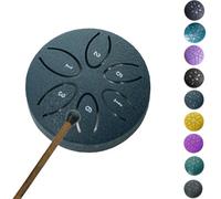 2024 Il nuovissimo mini tamburo handpan, mini tamburo con linguetta in acciaio Buddha Stones, tamburo senza preoccupazioni a 6 note, tamburo senza preoccupazioni, tamburo handpan (Color : Navy blue,