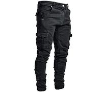 2024 Jeans Uomo Elasticizzati Slim Fit Pantaloni Lunghi Casual Denim Stretch Skinny Moda Jean Sportiva Jogging Pantaloni multitasche autunno inverno Pantaloni Jeans