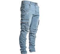 2024 Jeans Uomo Elasticizzati Slim Fit Pantaloni Lunghi Casual Denim Stretch Skinny Moda Jean Sportiva Jogging Pantaloni multitasche autunno inverno Pantaloni Jeans