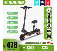 2024 KUKIRIN G2 Pro Scooter elettrico 48V 15.6Ah 9 pollici Pneumatici sottovuoto in gomma 600W Motore brushless 50KM/H 58KM Gamma Sedile rimovibile G2 Pro