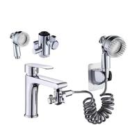 2024 Multifunction Universal Water Taps, 3 in 1 Multifunctional Faucet with 360° Rotating Faucet and Massage Shower Head, Multi Function Faucet, Universal Sink Faucet for Daily Washing Grey