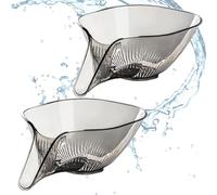 2024 New Kitchen Sink Drain Basket, Multi-Functional Drain Basket, Household Kitchen Utensils Food Drainer - Versatile Food Strainers for Kitchen Sink with Removable Filter (Grey,2 Pcs)