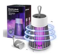2024 New Mozzguard Mosquito Zapper, Mozz Guard Mosquito Zapper con lampada UV, lampada ricaricabile USB con batteria da 2000 mAh, lampada da zanzara per campeggio giardini interni (grigio)