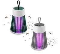 2024 New Mozzguard Mosquito Zapper, Mozz Guard Mosquito Zapper con lampada UV, lampada ricaricabile USB con batteria da 2000 mAh, lampada per zanzara per campeggio, giardini interni (2 pezzi)