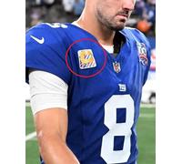 2024 New York Giants Daniel Jones Qb Crucial 4- ⭐⭐⭐⭐ -star da Stiro Oro C-Patch