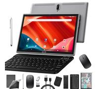 2024 Nieuwste Tablet 10 inch 4G LTE Tablet mette SIM Slot Android 13 Tablet PC Tablet mette Toetsenbord Muis Pen 64GB ROM 512GB TF Octa-Core 1080P FHD 6000mAh 13MP Camera, Bluetooth, WiFi GPS OTG