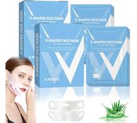 2024 Nuova maschera doppio mento Bloskin riutilizzabile, maschera doppio mento Bloskin riutilizzabile, maschera lifting Bloskin V Line maschera lifting doppio mento riduttore (10 pezzi)