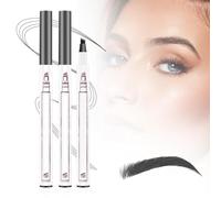 2024 Nuova matita impermeabile per sopracciglia con punta a microforchettaMicroblading Eyebrow Pen 4 Fork Tip Tattoo Pencil, 24 Hours Waterproof Eye Brow Stencil Kits (Color : Grey)