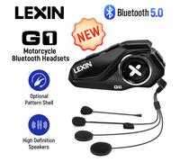 2024 Nuove cuffie Bluetooth per moto Lexin G1 per casco, Bluetooth 5.0, altoparlanti ad alta definizione, aggiornamento della qualità del suono