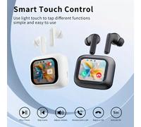 2024 Nuovi auricolari smart con controllo touch ANC ed ENC, auricolari senza fili con controllo touch, stereo senza fili vero (TWS), durata della batteria super lunga, auricolari sportivi, modalità bi