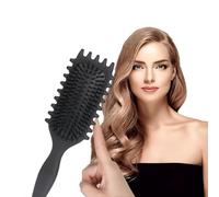 2024 Nuovo Bounce Defining Curl Spazzola, Spazzola Bounce Defining Curly Brush, Curl Defining Brush, Spazzola per Capelli Ricci Setole Cinghiale (A)