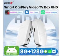 2024 NUOVO Carlinkit 8G + 128G Smart CarPlay Ai Box Android 13 Qualcomm SM6225 SDM660 8-Core Wireless Android Auto e CarPlay GPS Connect Aggiornamento online per YouTube Netflix IPTV Supporto scheda