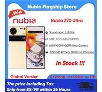 2024 Nuovo Nubia Z70 Ultra Snapdragon 8 Elite 5g 6.85 ''144Hz Display Oled 80W Ricarica rapida 64Mp Fotocamera Nfc Versione globale Smartphone Google Play 12+256Gb Giallo
