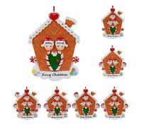 2024 Ornamento natalizio personalizzato per la famiglia con 2/3/4/5/6/7/8 nomi, decorazione da appendere all'albero di Natale con i nomi dei membri della famiglia
