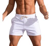 2024 Pantaloncini Corsa Corti da Uomo Cotone da 3 Pollici Pantaloncini da Allenamento per Palestra Pantaloncini da Bodybuilding Sportivi in Cotone Traspirante Fitness Palestra Boxer Allenarsi Shorts