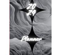 2024 planner, manage time, black & white in soft cover to take it anywere: Time manager white and black colored for more fucosued attention to your ... improve your lifestyle with famous quotes.