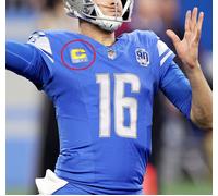 2024 Playoffs DETROIT LIONS JARED GOFF QB 4-⭐⭐⭐⭐-Stella CAPITANO Adesivo Blu