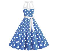 2024 Vestiti Anni 50 Donna Medievale Donna Retro Audrey Hepburn Abito Vintage Una Linea Scollo A V Partito Dress Banchetto Cena Vestito Abito di Stile Cortese Abito Temperamento Festa retrò Estiva