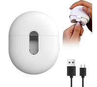 2025 2 in 1 Tagliaunghie Automatico Portatile con Luce, Ricaricabile USB, Taglio Unghie & Lima Elettrica, Per Neonati, Anziani, Adulti (Bianco)