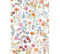 2025-2026: A4 Kalenderbuch 1 Tag 1 Seite | Juli 25 bis Juni 26 auch Samstag und Sonntag | XXL Kalender 392 Seiten | Terminplaner Notizbuch Tagesplaner ... Büro, Familie & Erzieher | Weiß Blumen