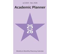 2025-2026 Academic Planner: 18 Months Weekly & Monthly Planning Calendar with Notes | July 2025 - December 2026 | Size 5x8 Inch | Handcrafted Layout | ... & Professionals | Lavender Purple Cover