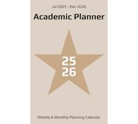 2025-2026 Academic Planner: 18 Months Weekly & Monthly Planning Calendar with Notes | July 2025 - December 2026 | Size 5x8 Inch | Handcrafted Layout | ... & Professionals | Stone Beige Brown Cover