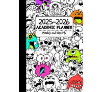 2025-2026 Academic Planner - Weekly and Monthly: 18-Month Cute and Creepy Monster-Themed Dotted Agenda for Kids, Teens, and College Students (July 2025 to December 2026)