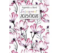 2025-2026 Agenda de Bord Professeur A4: Grand Planificateur de cours pour les enseignants | 12 mois d'août 2025 à juillet 2026 | Organiseur semainier et mensuel